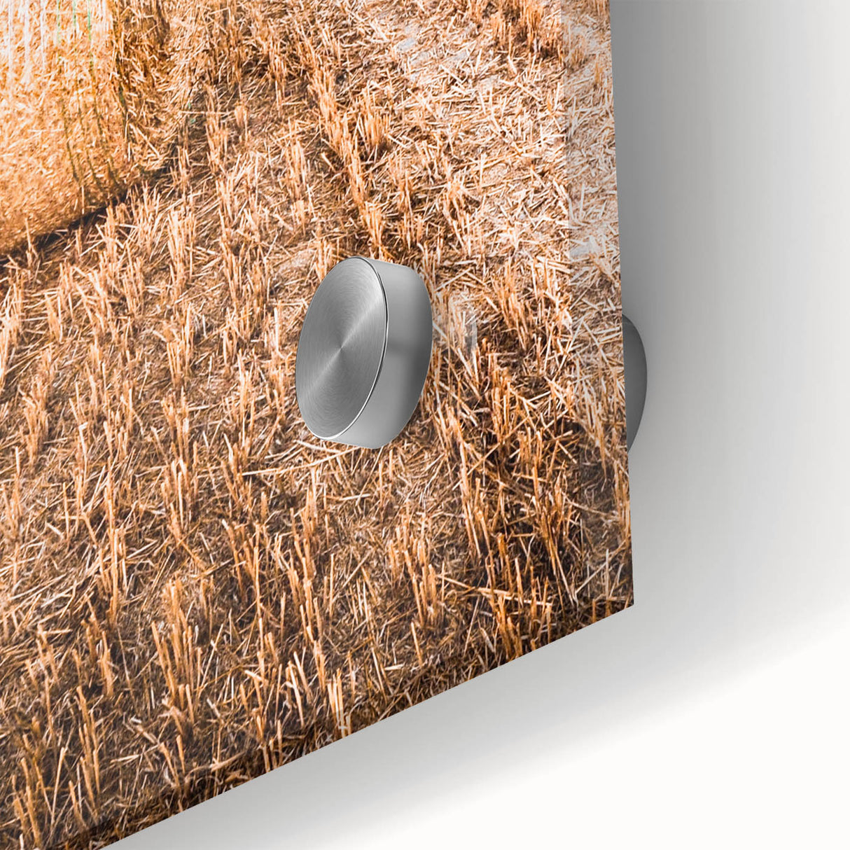 Farmhouse Wall Art of Hay Bales in Field – Rustic Country Style Decor