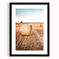 Farmhouse Wall Art of Hay Bales in Field – Rustic Country Style Decor
