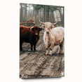 Farmhouse Wall Art – Rustic Highland Cows in Nature – Country Style Decor