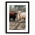 Farmhouse Wall Art – Rustic Highland Cows in Nature – Country Style Decor