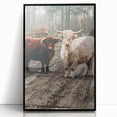 Farmhouse Wall Art – Rustic Highland Cows in Nature – Country Style Decor
