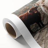 Farmhouse Wall Art – Rustic Highland Cows in Nature – Country Style Decor