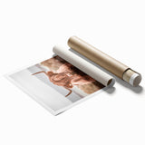 Farmhouse Wall Art – Rustic Highland Cow Portrait – Country Style Decor