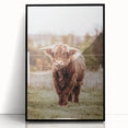 Farmhouse Wall Art – Majestic Highland Cow Portrait – Rustic Country Decor