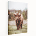 Farmhouse Wall Art – Majestic Highland Cow Portrait – Rustic Country Decor
