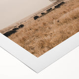 Farmhouse Wall Art – Windmill and Cattle in Field – Rustic Country Decor