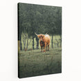 Farmhouse Wall Art – Highland Cow in Lush Field – Rustic Country Decor