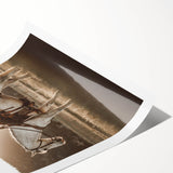 Farmhouse Wall Art – Cowboy on Horseback at Sunset – Rustic Country Decor