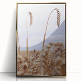Farmhouse Wall Art – Wheat Stalks Close-Up in Field – Rustic Decor