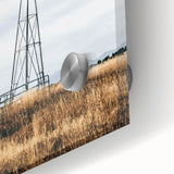 Farmhouse Wall Art – Rustic Windmill in Open Field – Country Style Decor