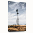 Farmhouse Wall Art – Rustic Windmill in Open Field – Country Style Decor
