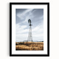 Farmhouse Wall Art – Rustic Windmill in Open Field – Country Style Decor