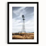 Farmhouse Wall Art – Rustic Windmill in Open Field – Country Style Decor