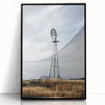 Farmhouse Wall Art – Rustic Windmill in Open Field – Country Style Decor