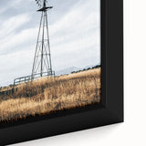 Farmhouse Wall Art – Rustic Windmill in Open Field – Country Style Decor