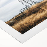 Farmhouse Wall Art – Rustic Windmill in Open Field – Country Style Decor