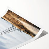 Farmhouse Wall Art – Rustic Windmill in Open Field – Country Style Decor