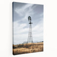 Farmhouse Wall Art – Rustic Windmill in Open Field – Country Style Decor