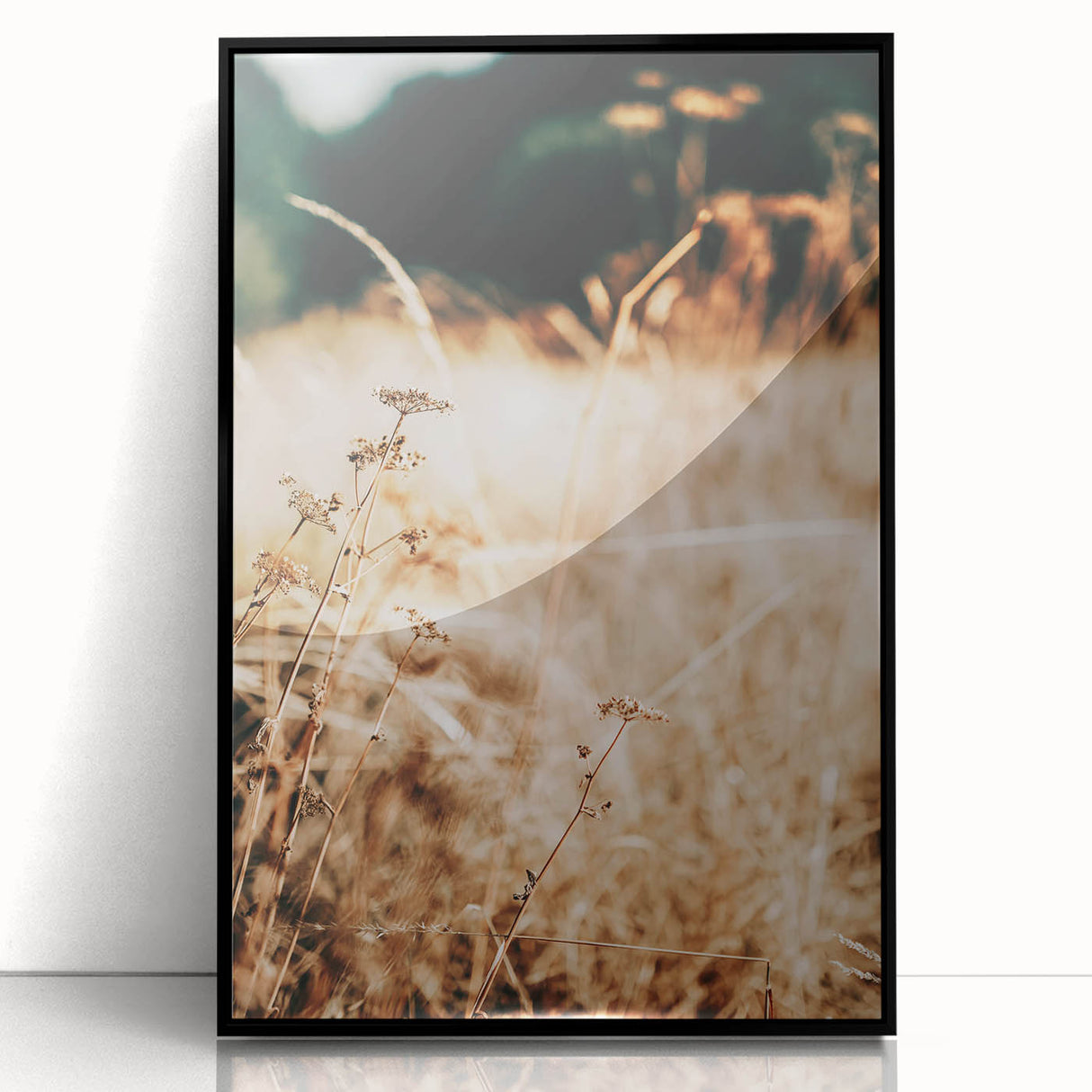 Farmhouse Wall Art Dry Field Print | Rustic Country Harvest Style Decor