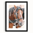Country Horse Portrait Art - Rustic Farmhouse Wall Decor Print