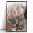 Country Horse Portrait Art - Rustic Farmhouse Wall Decor Print