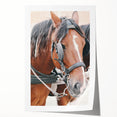 Country Horse Portrait Art - Rustic Farmhouse Wall Decor Print