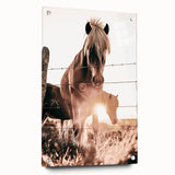 Sunset Horse Portrait Art - Rustic Farmhouse Wall Decor Print