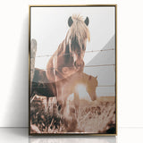 Sunset Horse Portrait Art - Rustic Farmhouse Wall Decor Print