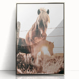 Sunset Horse Portrait Art - Rustic Farmhouse Wall Decor Print