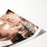 Sunset Horse Portrait Art - Rustic Farmhouse Wall Decor Print