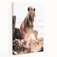 Sunset Horse Portrait Art - Rustic Farmhouse Wall Decor Print