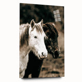 Charming Horse Duo Art - Rustic Farmhouse Wall Decor Print