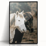 Charming Horse Duo Art - Rustic Farmhouse Wall Decor Print