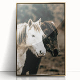 Charming Horse Duo Art - Rustic Farmhouse Wall Decor Print