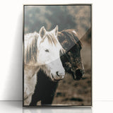 Charming Horse Duo Art - Rustic Farmhouse Wall Decor Print
