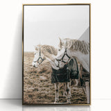 Charming Horse Duo Art - Rustic Farmhouse Wall Decor Print