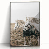Charming Horse Duo Art - Rustic Farmhouse Wall Decor Print