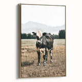 Majestic Cow in Pasture - Rustic Farmhouse Wall Art Print