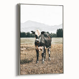 Majestic Cow in Pasture - Rustic Farmhouse Wall Art Print