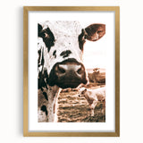 Charming Close-Up Cow - Rustic Farmhouse Wall Art Decor