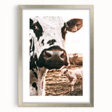 Charming Close-Up Cow - Rustic Farmhouse Wall Art Decor