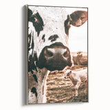 Charming Close-Up Cow - Rustic Farmhouse Wall Art Decor