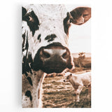 Charming Close-Up Cow - Rustic Farmhouse Wall Art Decor