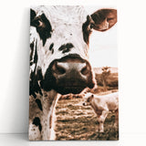 Charming Close-Up Cow - Rustic Farmhouse Wall Art Decor