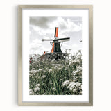 Rustic Windmill Wall Art | Farmhouse Style Decor with Wildflowers