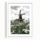 Rustic Windmill Wall Art | Farmhouse Style Decor with Wildflowers