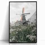 Rustic Windmill Wall Art | Farmhouse Style Decor with Wildflowers