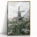 Rustic Windmill Wall Art | Farmhouse Style Decor with Wildflowers