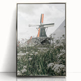 Rustic Windmill Wall Art | Farmhouse Style Decor with Wildflowers