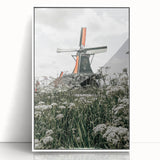 Rustic Windmill Wall Art | Farmhouse Style Decor with Wildflowers